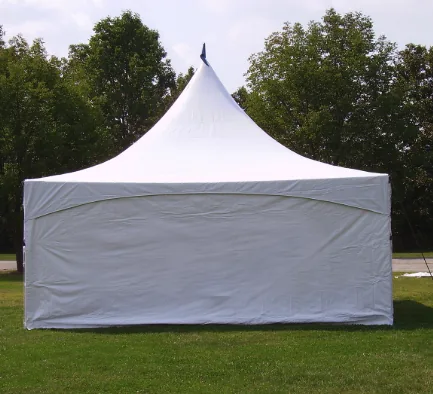 8'x20' White Solid Sidewall