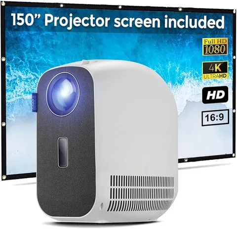 Video Projector & 150" Projector Screen