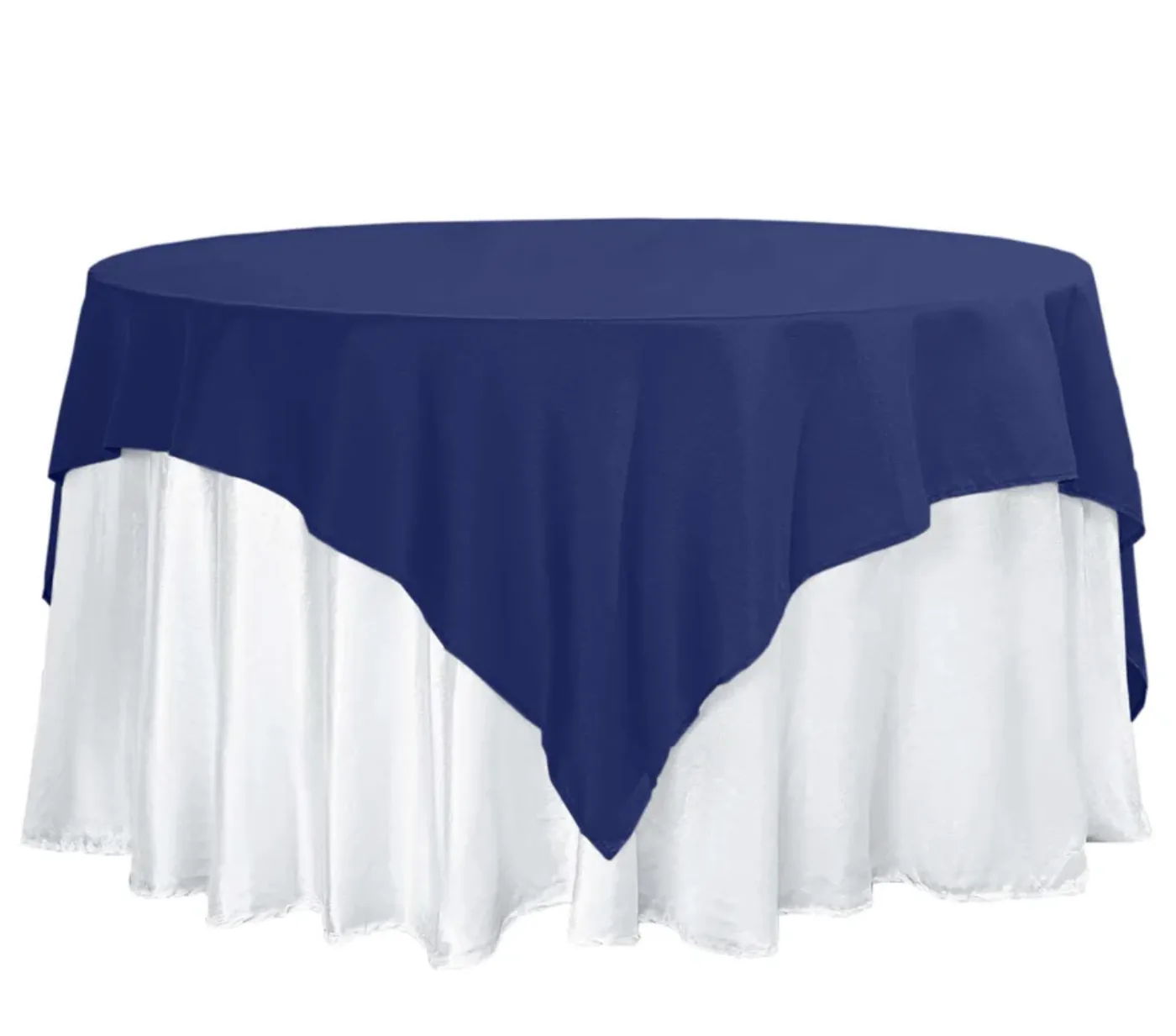 70in x 70in Navy Blue Table Overlay