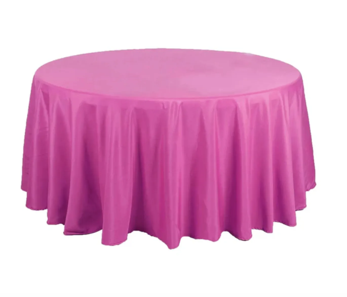 120in Hot Pink Round Polyester Linen