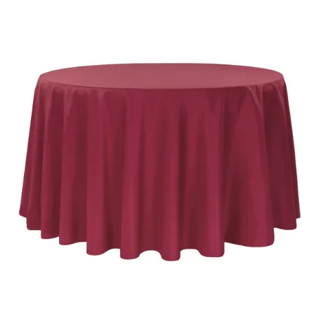 120" Burgundy Polyester Tablecloth