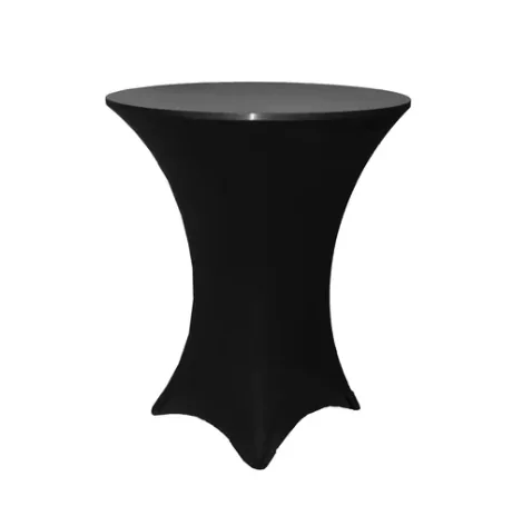 36" Round Black Spandex Cocktail Linen